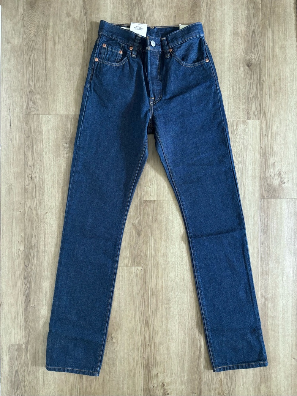 Levi's 501’s Premium Denim Dark Blue Straight-Leg Jeans Women’s 24x32